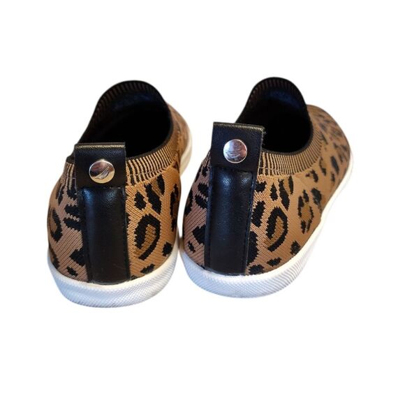 Nautica Sunchaser Brown Black Leopard Print Canvas Slip On Sneakers Size 7.5 - Picture 7 of 9
